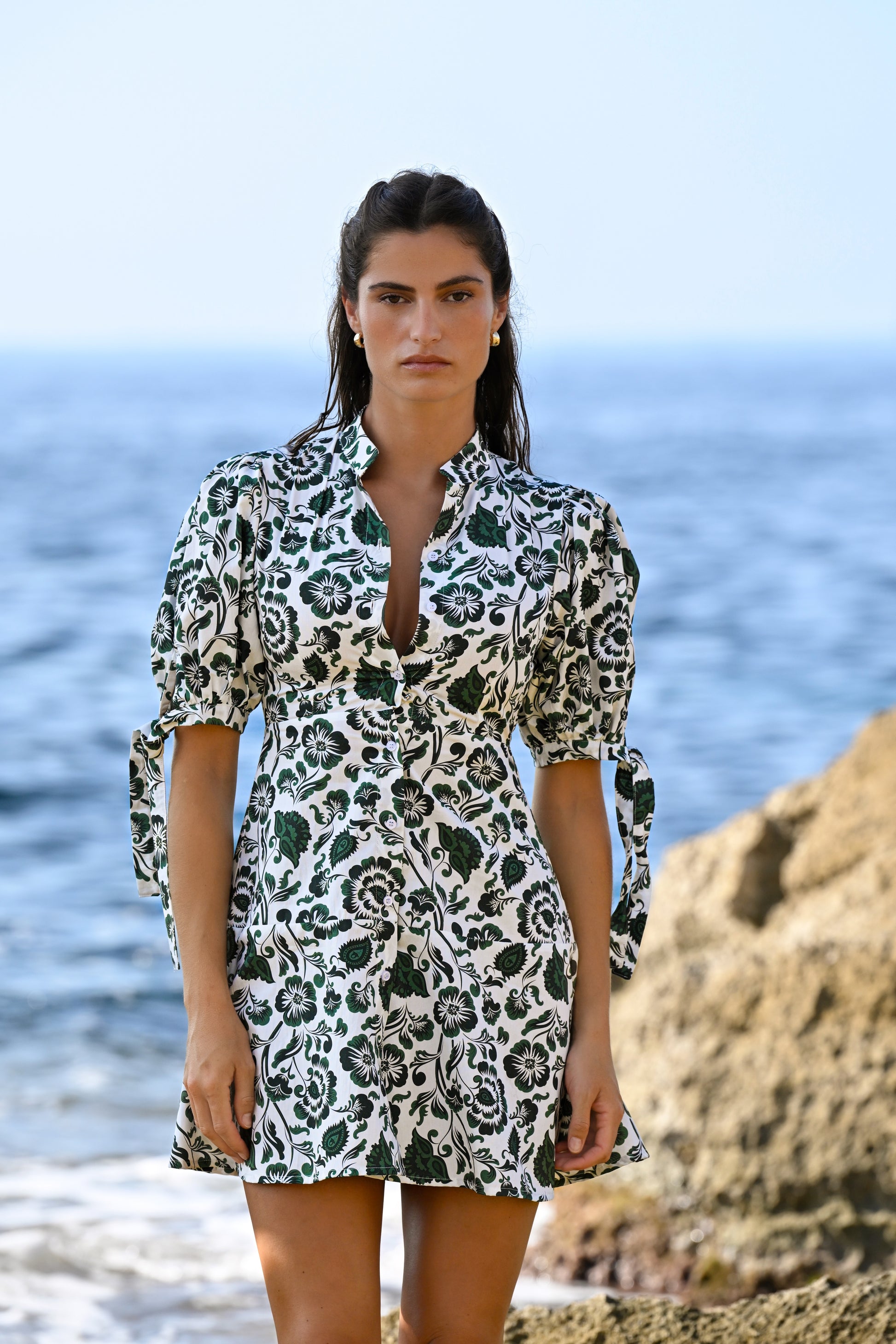 Harmonia dress green print