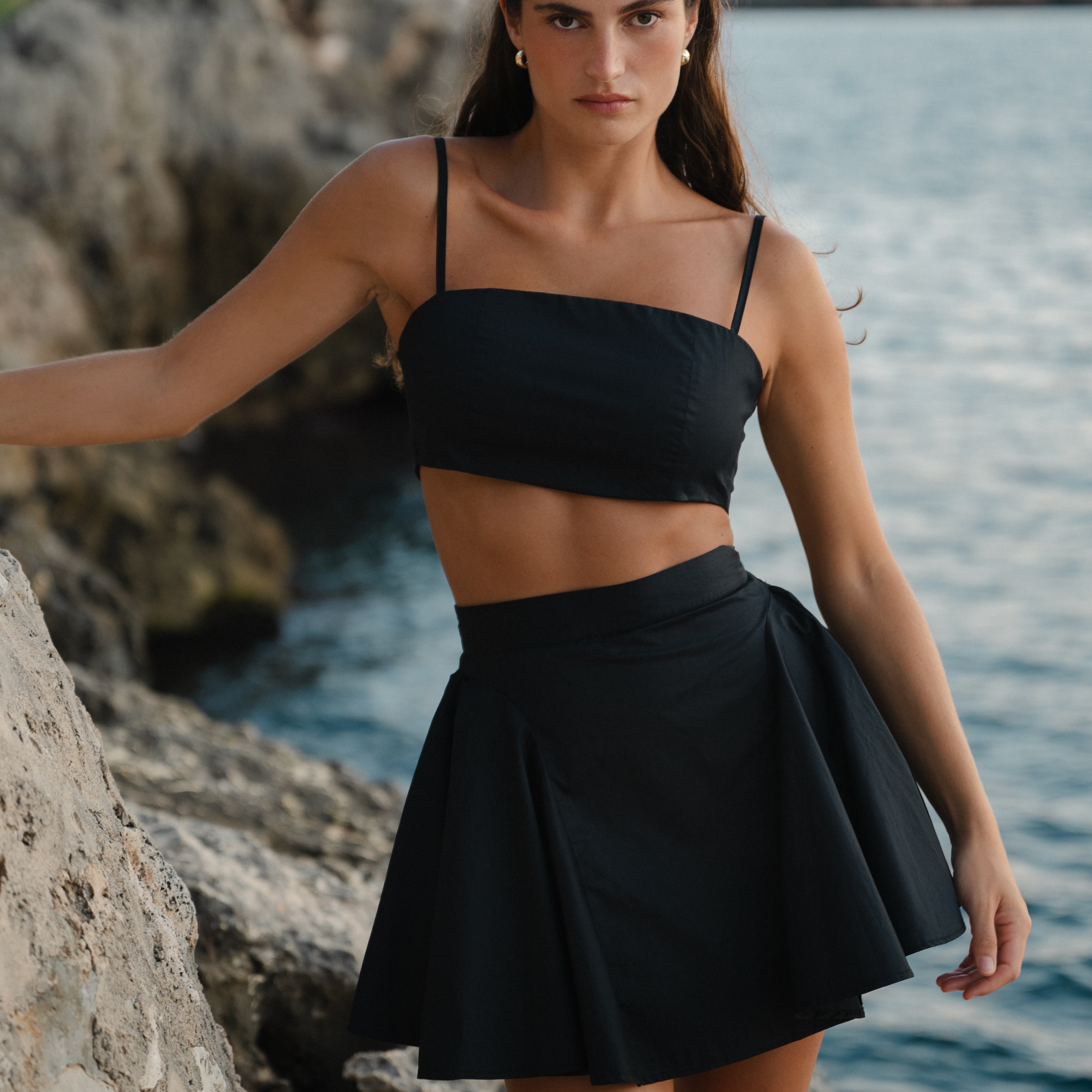 Rosina mini skirt black