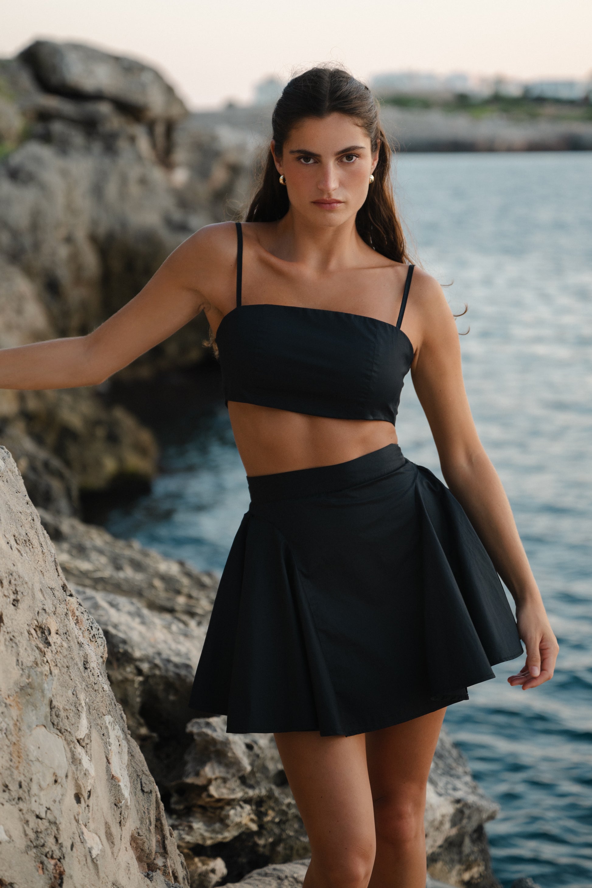 Rosina mini skirt black
